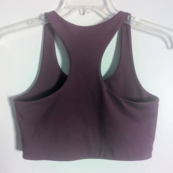 Girlfriend Collective Paloma Racerback Sports Bra in Plum, Size Large - Picture 7 of 7